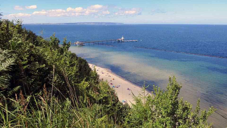 Lange Strandabschnitte an der Ostsee bei Sellin